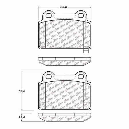 Centric Parts 300 Series Pad, 300.13680 300.13680